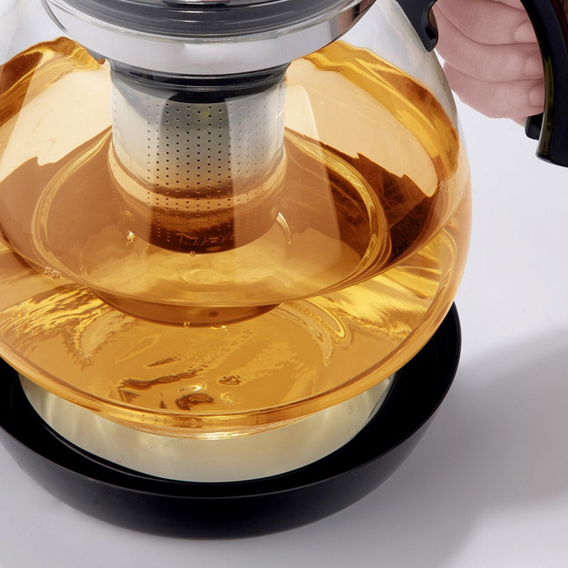 Premium Glass Teapot with Removable Steel Infuser Filter