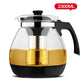 Premium Glass Teapot with Removable Steel Infuser Filter